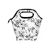 Chic Houses Kwiaty roślina pudełko na lunch torba torba izolowana chłodziarka pudełko na lunch dla mężczyzn kobiet nastolatków pojemnik na żywność smakoszy ciepła torba do szkoły biura na piknik 2030045