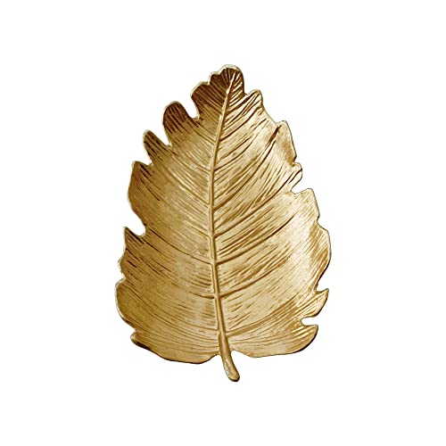 Pasiir Small Leaf Shaped Trinket Dish, Decorative Gold Jewelry Dish Tray, Ring Hodler Dish Jewelry Organizer