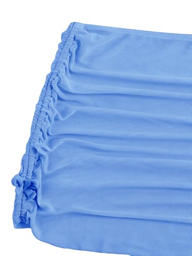 Image of RoseSeek Girl's 3 Piece Cute Bowknot Bathing Suit Halter Triangle High Waisted Swimsuit with Beach Cover Up Skirt