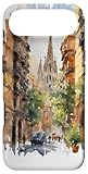 Carcasa para iPhone Air Barcelona Pintura Acuarela Arte Vintage Viajes España