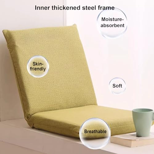 Chaise de sol réglable en taille L pour méditation et salon vert - 3