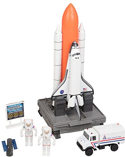 Space Shuttle And Toy Rocket Ship Set - 10 Piece Complex 39 Launch Site With Astronauts, Rockets, Space Shuttle, And Ground Vehicle - Measures 15" #TOP6