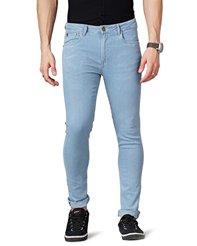 Image of Hardsoda by The Indian Garage Co Men Slim Fit Solid Mid-Rise Stretchable Jeans