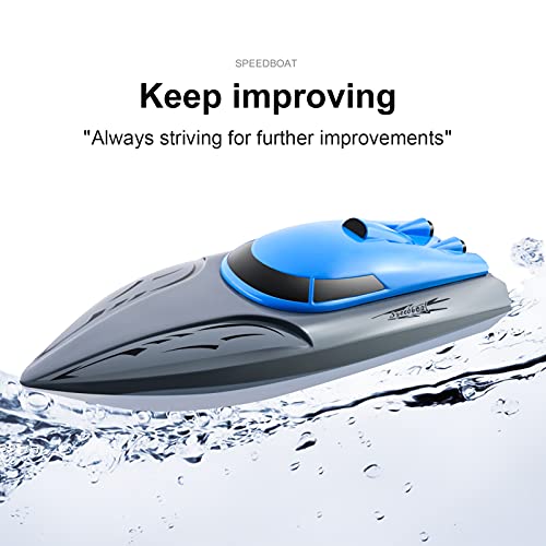Bateau télécommandé anti-chavirement avec coque stable étanche de 20 km/h
