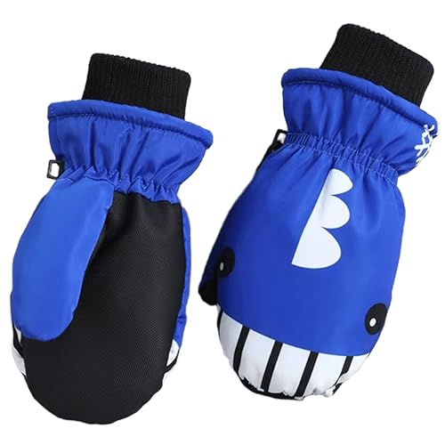Mawjom Kids Winter Warm Ski Gloves - Outdoor Mittens for Girls Boys 4-8 Years