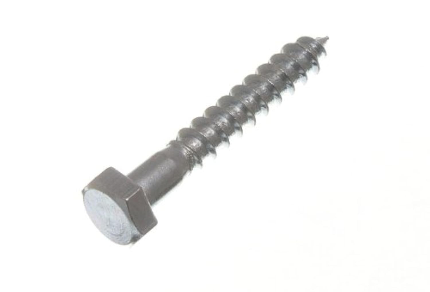 Onestopdiy.com 24 X Hexagon Hex Head Coach Screw Bzp Zinc Plated Steel Fixing M6 X 40Mm