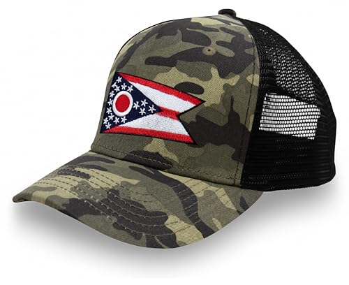 Image of International Tie State Hat for Men and Women, Adjustable Snapback Trucker Baseball Cap with Embroidered Patch