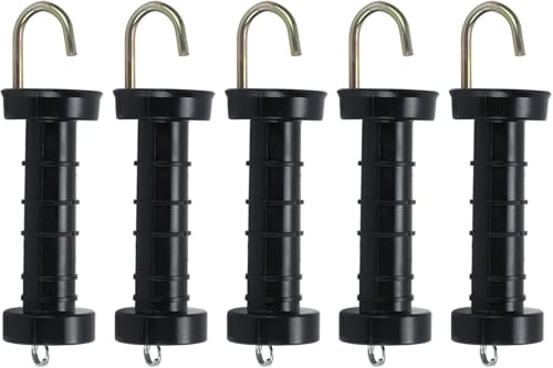 WinHUb 5PCS Electric Fence Handles Insulated Spring Tension Gate Handle Replacement Accessories for Fencing