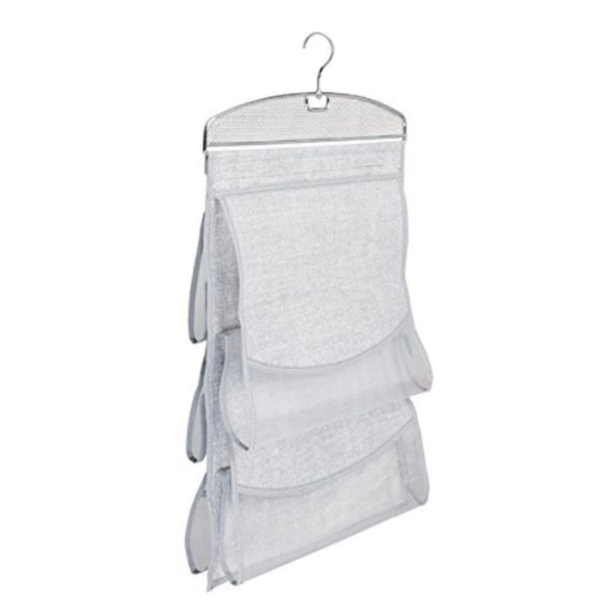 Meuble suspendu plastique iDesign Aldo avec 5 poches de rangement dressing anti-plis