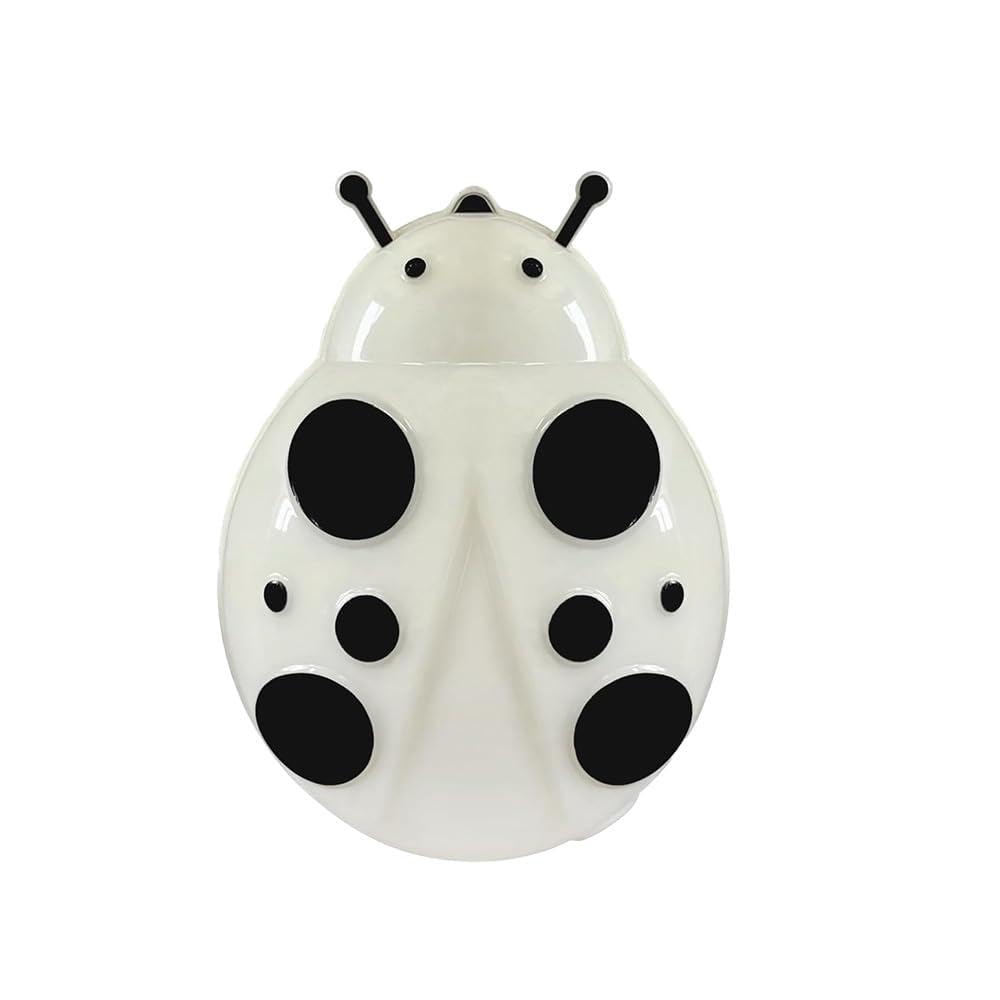 WRQIOO LED Night Light Ladybird, LED Night Light with Sensor, LED Night Light Plug in Wall, Warm White Light, Ladybird Design(White)