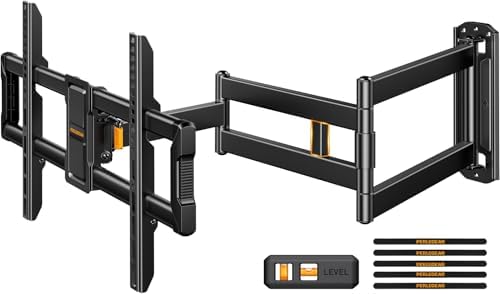 Perlegear TV Wandhalterung für 42-84 Zoll TVs 943 mm Langarm bis 68 kg | Schwenkbar, neigbar, vollbeweglich, stabile Gelenkarme, einfache Montage, max. VESA 600x400 mm