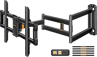 Perlegear Supporto TV Parete Braccio Lungo da 943mm per TV 42–84 Pollici, Staffa TV fino a 68kg con Rotazione e Inclinazione, Supporto TVs per LCD/LED/OLED, Max VESA 600 x 400mm