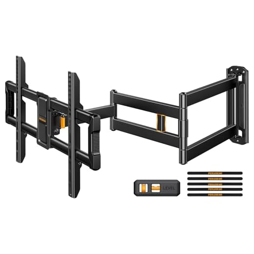 Perlegear TV Wandhalterung mit 943mm Langarm für 42–84 Zoll bis zu 68kg, Extra Langer Reach Fernseher Halterung, Schwenkbare Neigbare Wandhalterung Fernseher, Max VESA 600 x 400mm