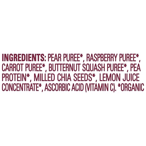 HAPPY TOT Fiber & Protein,Stage 4, Pears Raspberry Squash Carrots, 4oz (16) - Image 3