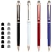 Stylus Pens, CHAOQ Hybrid Mesh Fiber Stylus [4 Pcs, Rose Gold Clip] for Touch Screens Devices, Ballpoint Pens Black Ink & Capacitive Stylus for iPad, iPhone, Kindle Fire with 4 Extra Replaceable Tips