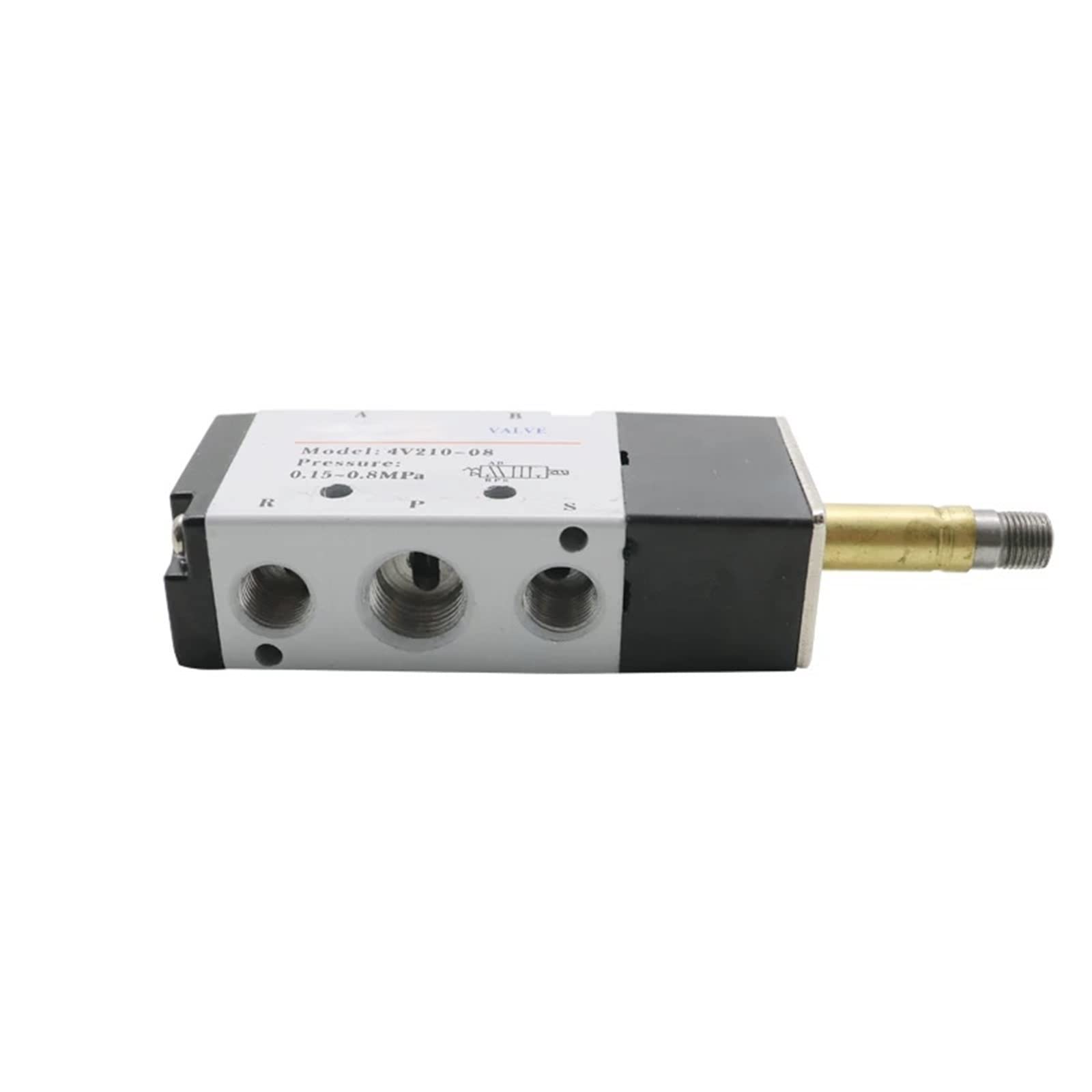 Válvula solenoide eléctrica neumática, válvula magnética de Gas y aire con Control de 5 vías y 2 posiciones, 12V, 24V, 220V, voltios de bobina, accesorios for manguera de 4mm-12mm, 1 Uds.(Noir,AC220)