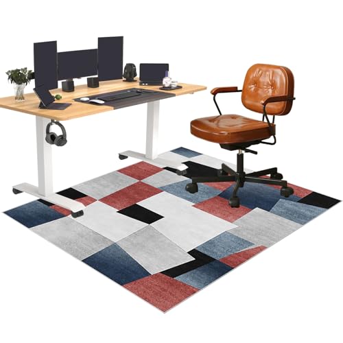 Alfombrilla resistente para silla de oficina para suelos de madera dura y moqueta, tamaño grande, 160 x 180 cm, protector de suelo multiusos para el hogar y la oficina, tecnología antideslizante de