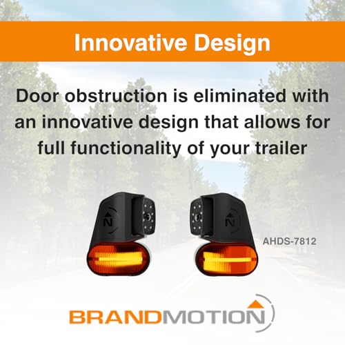 Image of Brandmotion AHDS-7812 Wireless HD Side Marker Light Cameras | Universal Built-In Microphone | Enhanced Color Night Vision | Easy Installation | For Commercial Trucks, Campers & RVs
