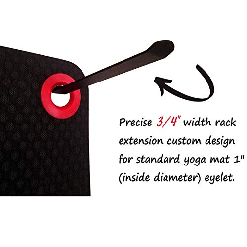 Iron American Multi-Use Exercise Mat Storage And Adjustable Wall Rack Brackets Store Foam Rollers Yoga Blocks Gym Mats (6.75 X 2 X 1.5) - Hardware Included (1-Pair) #TOP5