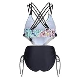 Women's Push-Up Bikini Set Two Piece Push Up Swimsuit Tankini Mit Hotpants Damen Bikini Oberteil Bikini Camouflage Bikini Damen Sexy Badeanzug Bauchweg Tankini Underwired