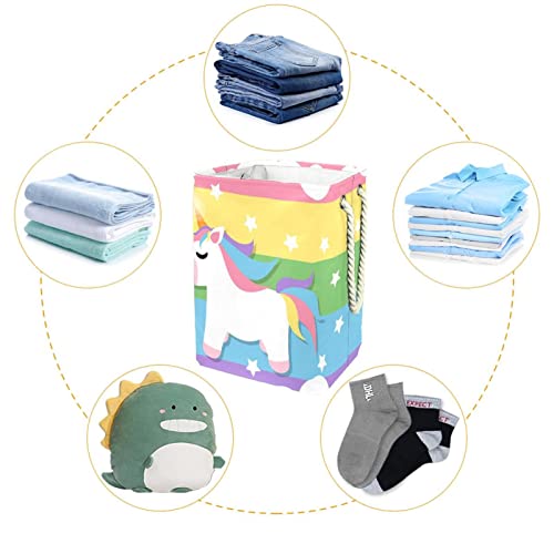 Panier à linge imperméable grand format panier linge sale licorne arc-en-ciel - 5