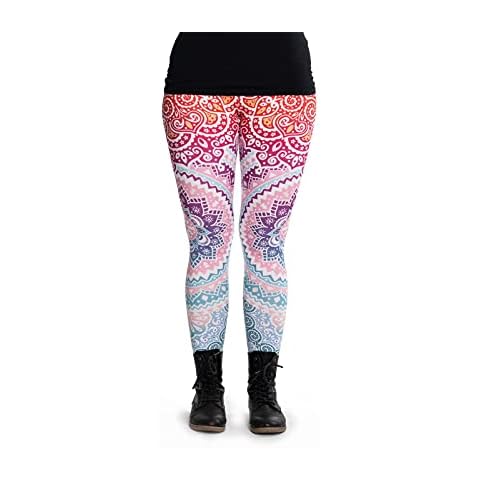 cosey - Printed Colorful Leggings (one Size) - Design Aztec Mandala Cover