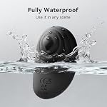 Handheld Electric Mini Massager, 10 Modes Waterproof Silent Travel Body Massage Tool, Black