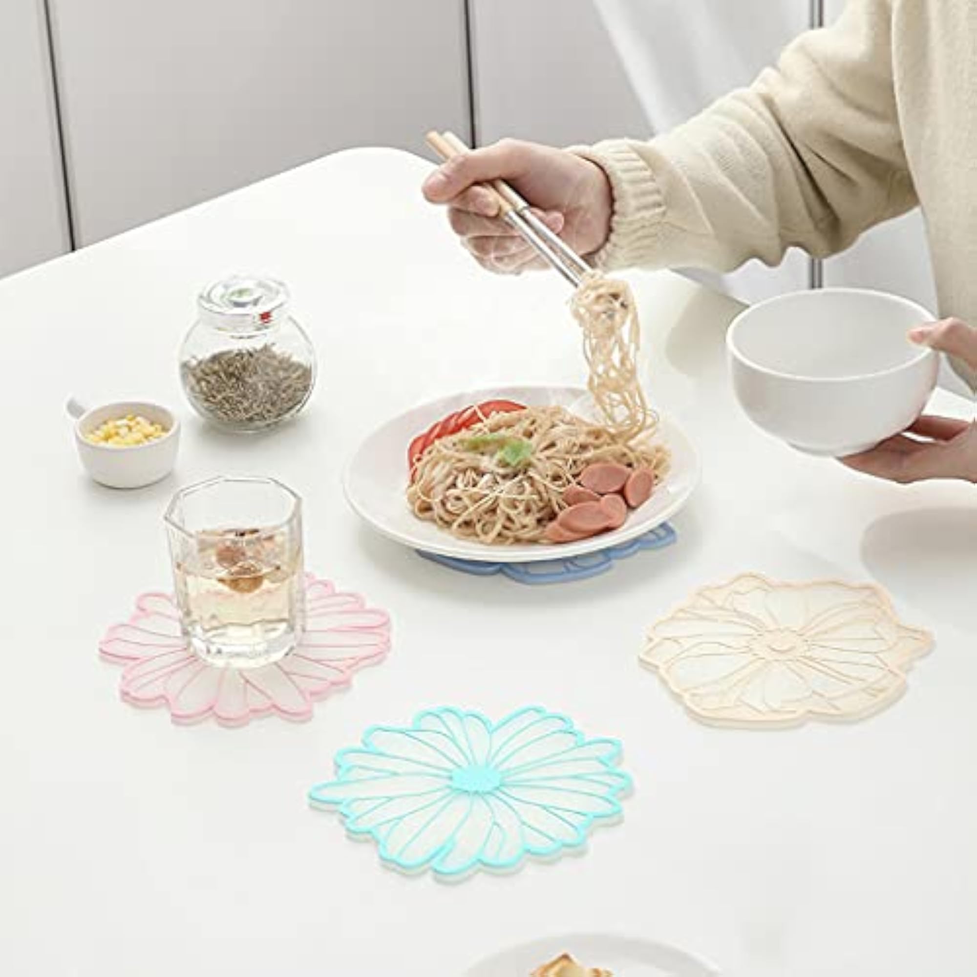 Flower Shape Coasters, Insulation Placemat Cup Mat for Drinks