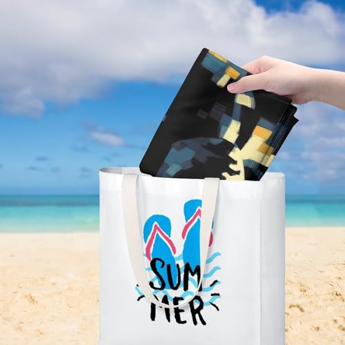 Serviette de plage couple abstrait microfibre 130x80 cm - 7