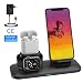 Produktbild SIMPFUN Ständer Kompatibel für Apple Watch, Serie 4,3,2,1, Airpods, 7.5W Fast Wireless Charger Ständer Qi Ladegerät 3 in 1 Ladestation für iPhone XS/XR/X/ 8/8 Plus Samsung Qi-fähigen Geräte