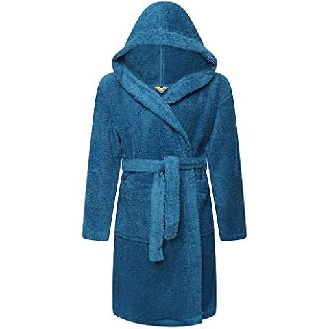 Boys Girls 100% Cotton Hooded Bath Robe Cover
