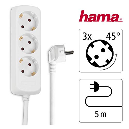 Hama Steckdosenleiste 3-fach Kindersicherung 5 m W, White - Image 2