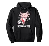 Cute Soccer Axolotl Funny Soccer Scoresalotl Xolotl Pullover Hoodie
