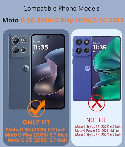 Image of FNTCASE for Moto G-2026 /2025 Phone Case: Moto G Play 2026 /Moto G Power 2025 Case with Screen Protector Dual Layer Military Drop Protection Heavy Duty Shockproof Rugged Non Slip Cell Phone Cover, Black