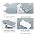 Adedeo Glass Subway Tiles, 3 x 6 Inch, Gray Glass Tiles for Backsplash, Bathroom Shower Wall, Pack of 32 Pieces