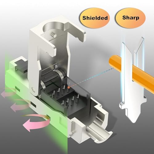 Conectores RJ45 Cat7 sin herramienta 4 unidades miniatura 5
