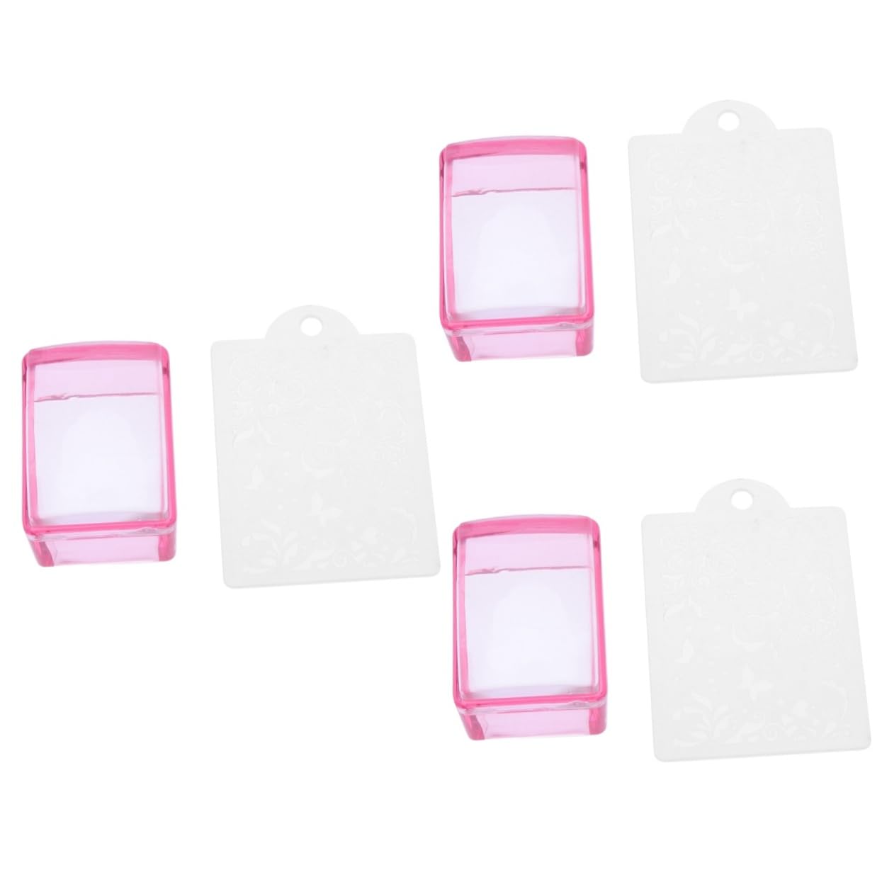 3pcs Elastic Nail Art Stamp Kit Diy Print Nail Polish Stamper Set for Hand Stamping