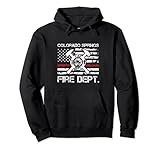 Colorado Springs Colorado Fire Department Thin Red Line Pullover Hoodie