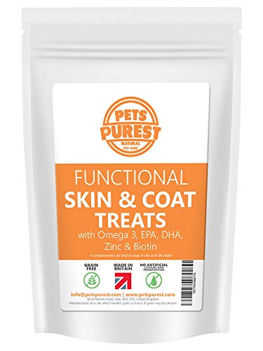 Pets Purest 100% Natuurlijke functionele traktaties voor honden en katten (Skin & Coat)