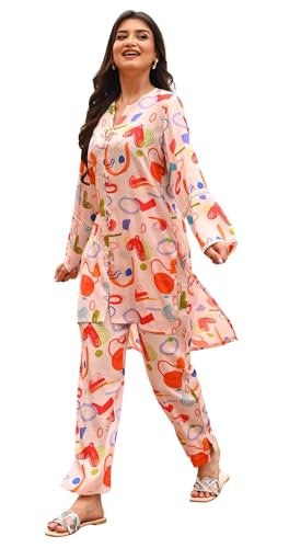 Image of Sidhidata Rayon Women Kurta Set | Co-Ords | Coordinate | Summer Suit | Printed Short Kurti With Pant