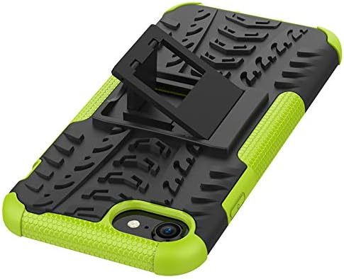 ALDHOFA iPhone 8 case,iPhone SE 2020 Case,iPhone SE3 Case,Heavy Duty Shock Proof Protective Phone Case,Dual Layer Hybrid Cover with Kickstand for iPhone 8/SE 2020/SE3 (Green)