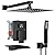 ShiureBath 12 Inch Shower Faucet Set with Tub Spout Bathroom Shower System with 12 Inch Rain Shower head and Handheld Shower Head Set, Matte Black