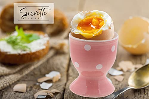 Servette Home 2SVST0020-PARENT Egg Cup Cute Ceramic Soft Boiled Egg Holder thumb #3
