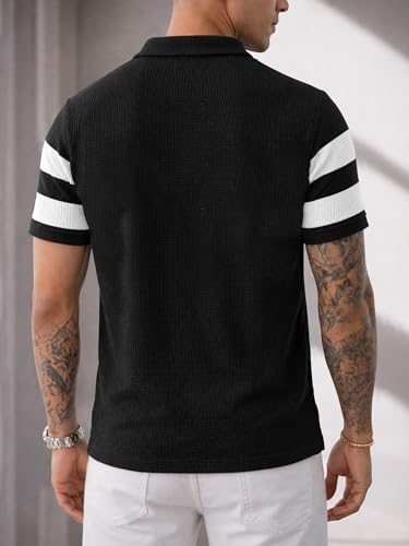 Image of Noble Monk Men's Regular Fit Polo Neck T-Shirt | Half Sleeve