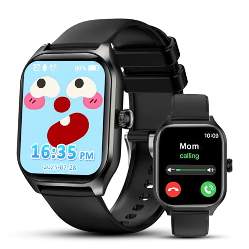Smooce Reloj inteligente para niños, reloj de teléfono deportivo, fitness, con llamada, SOS, monitor de sueño, música, cámara, despertador, Bluetooth, reloj para niños y niñas