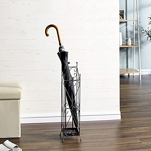 Support de vidange pour parapluies en fer forgé marron rétro