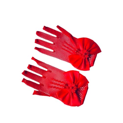 Short Gloves for Girls Wedding Party Cosplay Dress Princess Gloves Net