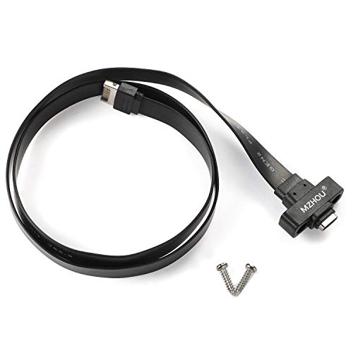 Image of USB 3.1 Type C Front Panel Header Extension Cable 57 cm, Type E to Type C Gen 2 Speed up to 10 Gbps Internal Adapter Cable, With Mount Screw (0.5m)