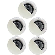 Acoustic Audio by Goldwood CSic84 Frameless 8" in Ceiling 5 Speaker Set 3 Way Home Theater Speakers, White, Model CSic84-5S