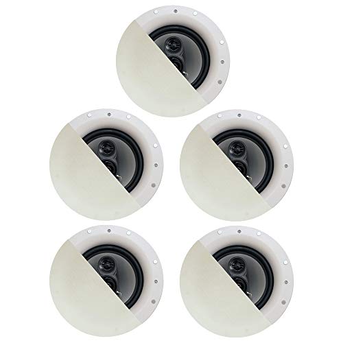 Acoustic Audio by Goldwood CSic84 Frameless 8" in Ceiling 5 Speaker Set 3 Way Home Theater Speakers, White, (Model: CSic84-5S) by Acoustic Audio by Goldwood - Used condition - US$172.73